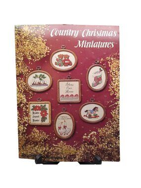 Vintage Cross Stitch Patterns, Country Christmas Miniatures by Dale Burdett